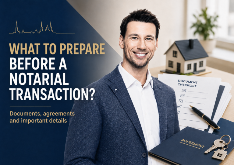 A real estate transaction does not end when a buyer is found and the price is agreed. After that comes one of the most important stages — preparing the documents, terms and agreements before the notarial transaction. A well-prepared transaction helps avoid misunderstandings, delays and potential disputes after the property has been handed over. What information is usually needed? Before the notarial transaction, the main transaction details are usually collected: seller’s and buyer’s personal details; property address and land register information; purchase price; whether the buyer is using own funds or bank financing; in case of a bank loan, the bank’s details and mortgage information; agreement on how notary fees and state fees are divided; handover date; list of items remaining in the apartment or house; information about utility payments, possible debts and obligations; agreements regarding parking, storage room, furniture and appliances. If the property includes a parking space, storage room or a right of use based on a usage agreement, this should be clearly specified before the transaction. This is especially important when the parking space or storage room is not a separate ownership unit but is connected to co-ownership or a usage arrangement. Why should agreements be clarified before the notary? The notary prepares the contract based on the agreements between the parties. Therefore, important terms should not remain only verbal. Before the transaction, it is important to clarify: when the buyer receives the keys; whether the property is handed over immediately after the notary or later; which furniture and appliances remain; what the seller will remove before handover; who pays the transaction-related costs; how the final utility bills will be settled; whether the seller must repair or adjust anything before handover; in what condition the property must be handed over. These details may seem minor, but in practice, many disputes arise exactly from unclear expectations around handover and property condition. Hidden defects and seller’s liability The seller should disclose known defects to the buyer. Under Estonian Law of Obligations Act, the seller may be liable if the property does not conform to the contract and the buyer did not know, and could not reasonably have known, about the defect. At the same time, the seller is generally not liable for a defect that the buyer knew or should have known about at the time of signing the contract. In practice, known and visible issues should be recorded in writing. For example, if a window needs adjustment, the floor has scratches, or an appliance is older but functional, it is better to note it during transaction preparation or in the handover act. This is not about making the transaction more complicated. It is about transparency and reducing risks for both sides. The role of the notary The notary is not the representative of either the seller or the buyer. The notary’s role is neutral — to ensure the legal security of the transaction and help prevent legal disputes. That is why the information sent to the notary should be accurate and complete. The better the preparation, the smoother the notarial transaction. Good preparation creates a safer transaction In my experience, a well-prepared notarial transaction means that all parties understand before signing: what exactly is being sold; the price and terms of the transaction; when the property will be handed over; what remains in the property; which known defects have been disclosed; how costs and obligations are divided. Real estate is a major transaction for both the seller and the buyer. The clearer the agreements are before the notary, the calmer and safer the entire process becomes.